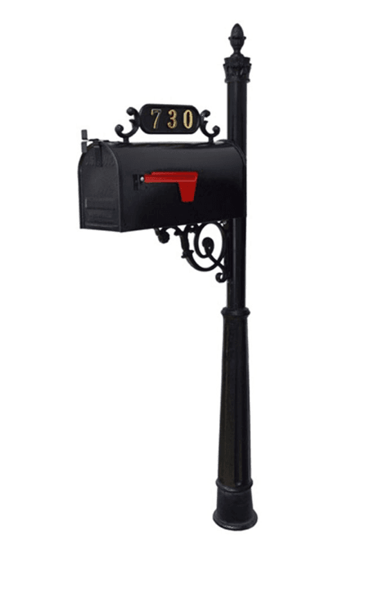 Custom brick column mailbox style